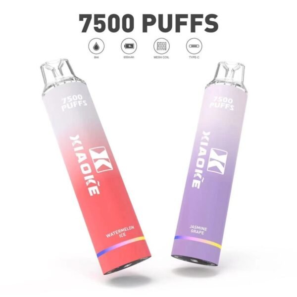 爆款回歸|XIAOKE 7500 PUFFS 梟客棄式抛電子煙 一次性霧化桿