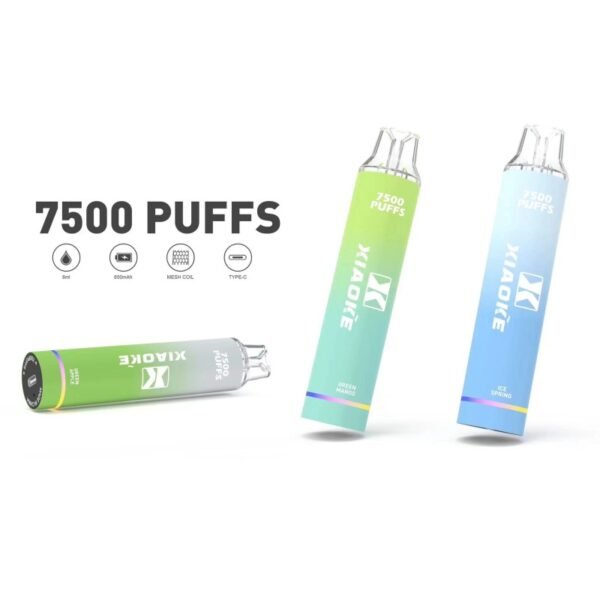 爆款回歸|XIAOKE 7500 PUFFS 梟客棄式抛電子煙 一次性霧化桿
