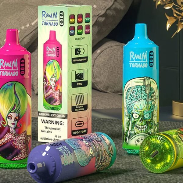 Randm 9000 Puffs 龍捲風拋棄式電子煙 一次性霧化棒 歐美爆款