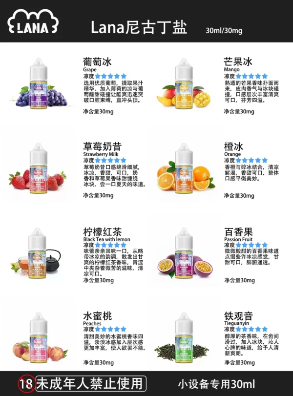 ✅ 正品 LANA 拉娜電子煙油   台灣711到付