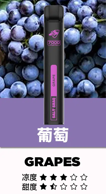 鯊克7000口 拋棄式電子煙｜Salt Shaq 7000 Puffs