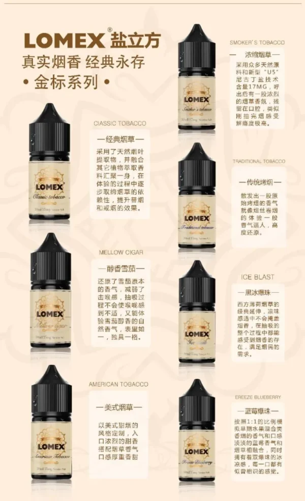 鹽立方電子煙油 LOMEX 30ml 多款口味選擇  711d到付